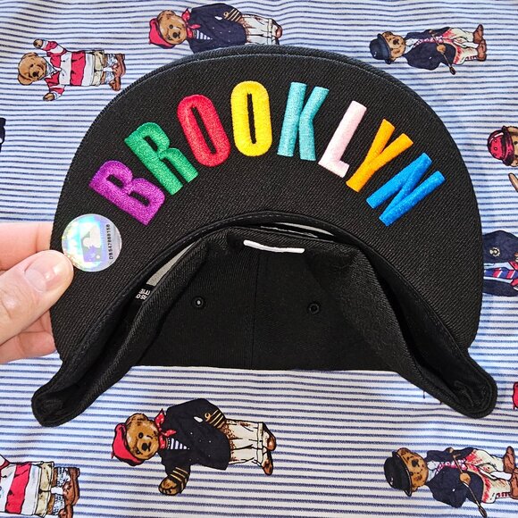 Rare Multicolor Undervisor Black Yankees Brooklyn New Era Fitted 7 1/2 - Picture 1 of 5